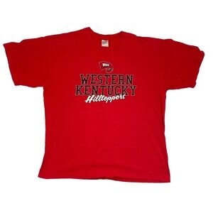 Western Kentucky‎ Hilltoppers NCAA T Shirt Red WKU Logo X-LARGE Gildan